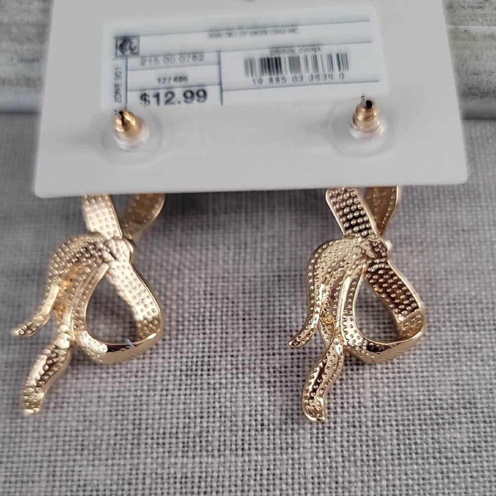 SugarFix By Baublebar Gold Bow Earrings - Picture 5 of 5